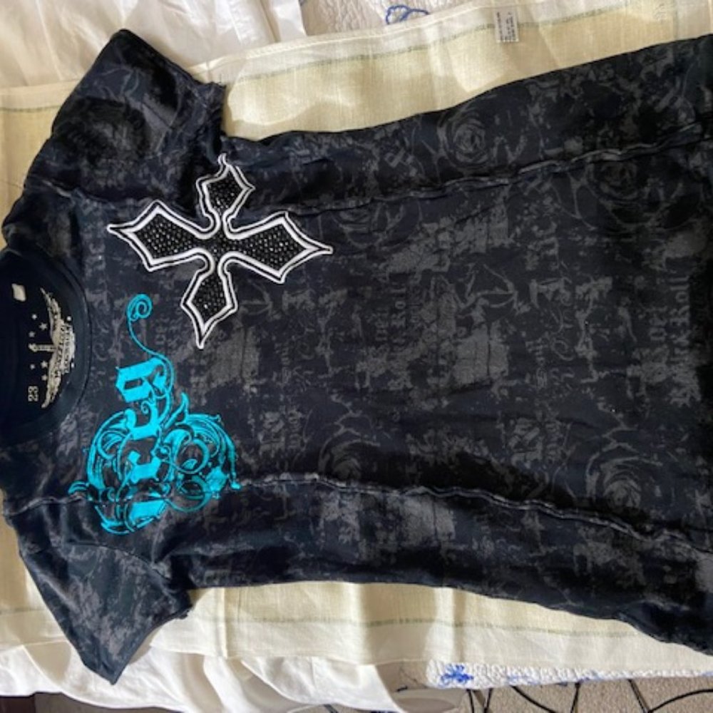 Rock & Roll Cowgirl T-Shirt Sz S